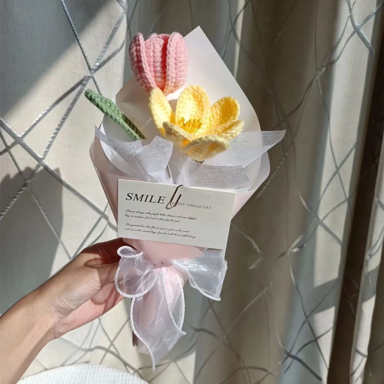 Handcrafted Knitted Flower Bouquet