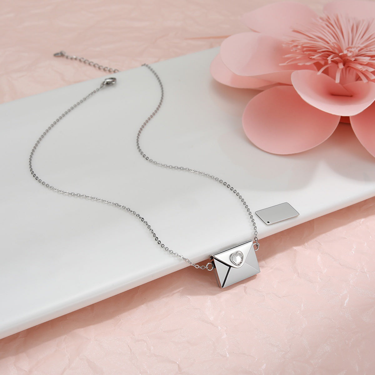 Heart Envelope Necklace – 18K Gold Plated Stainless Steel