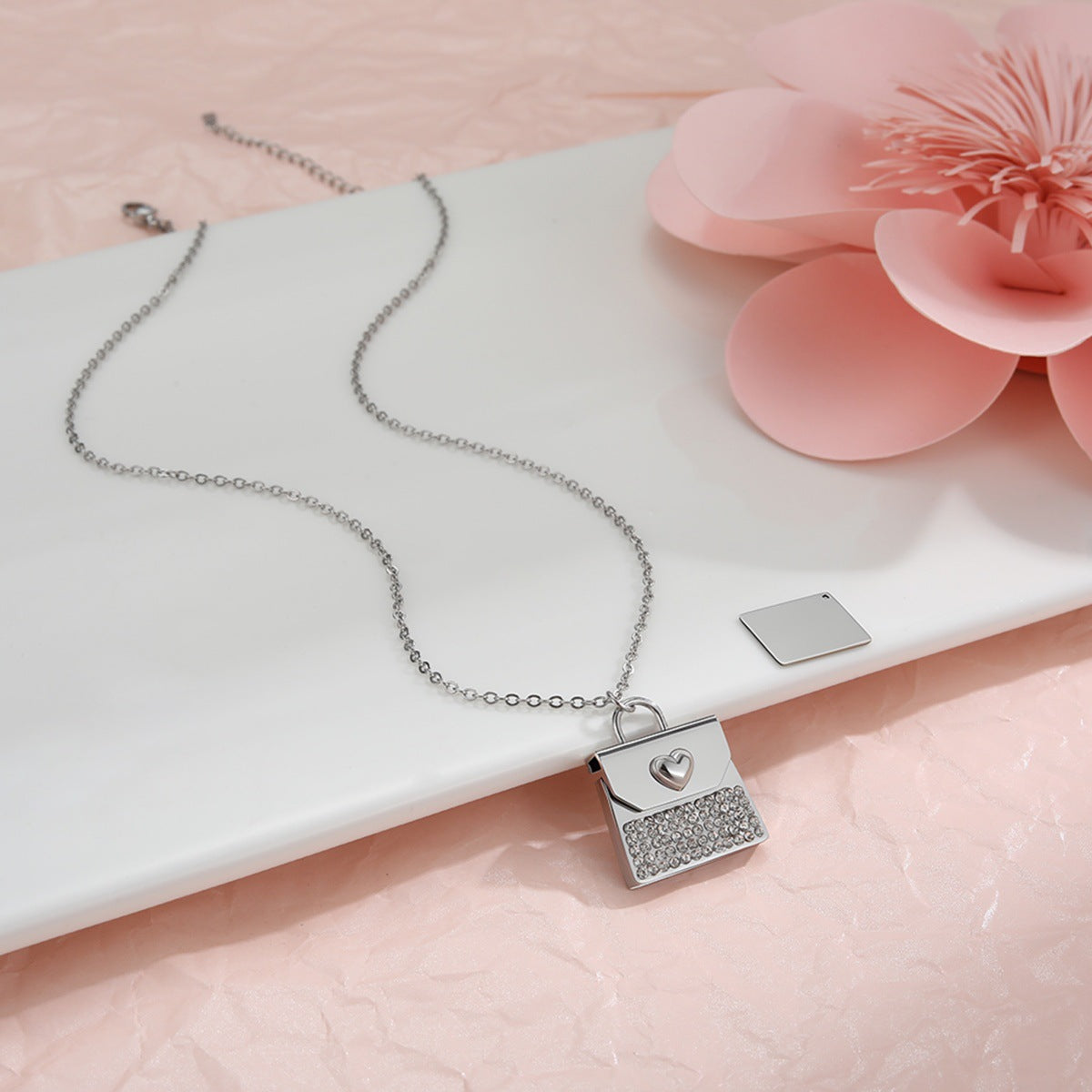 Heart Envelope Necklace – 18K Gold Plated Stainless Steel