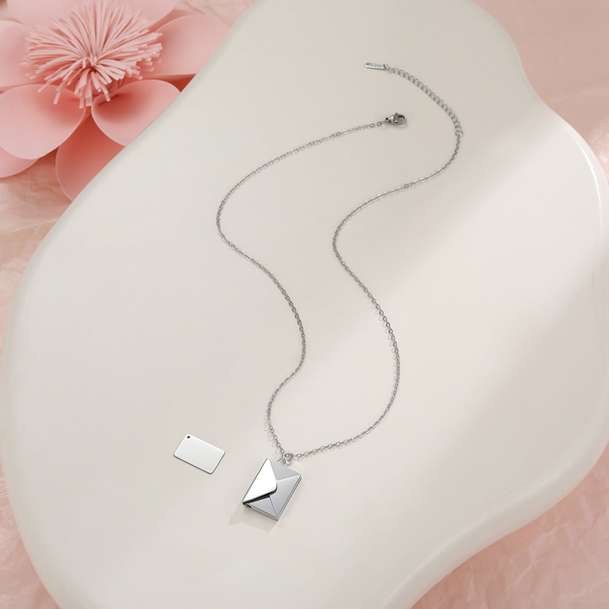 Heart Envelope Necklace – 18K Gold Plated Stainless Steel